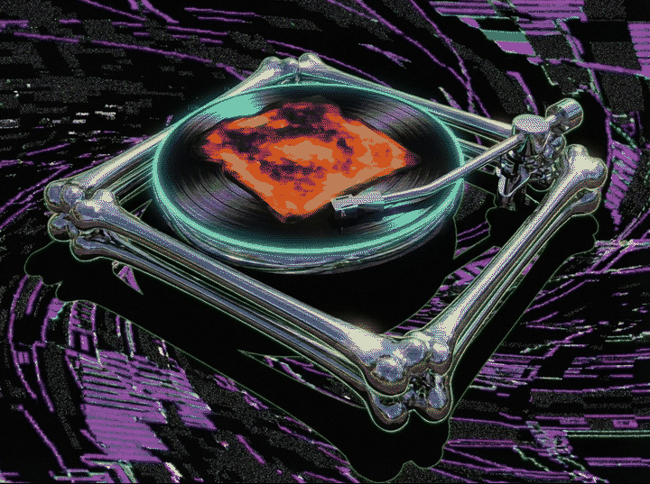 Melted toast vinyl album art